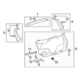 Lincoln OE - Liftgate Pull Handle Nut
