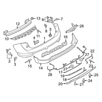 Lincoln OE - Rear Bumper - Bumper & Components (W/O Trailer Package)