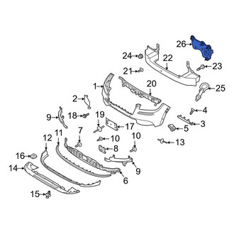 Lincoln OE - Front Left Bumper Impact Bar Bracket
