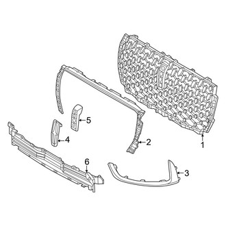 Lincoln OE - Front Bumper & Grille - Grille & Components (Type 2)