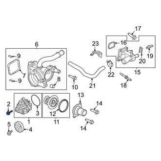 Lincoln OE - Engine Coolant Thermostat Housing Bolt