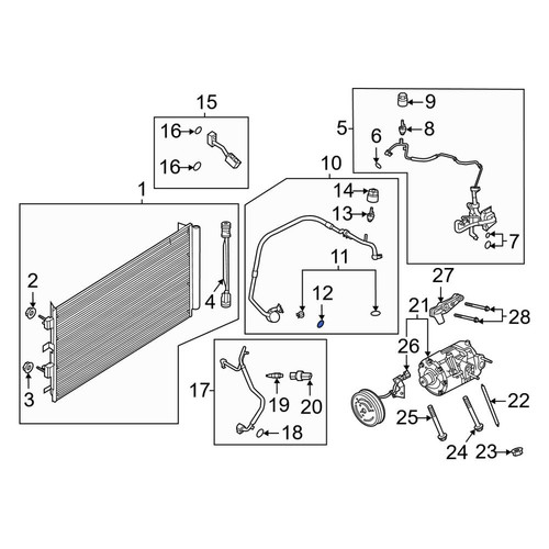 C04819 Lin Lincoln OE DL3Z19B596B - A/C Line O-Ring