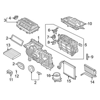 Lincoln OE - Air Conditioner & Heater - Evaporator & Heater Components