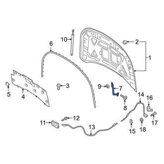 Lincoln OE - Front Left Hood Hinge
