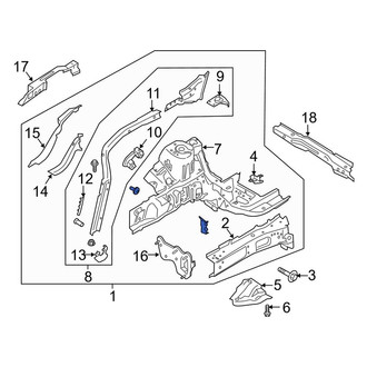 Lincoln OE - Front Left Frame Side Member Assembly