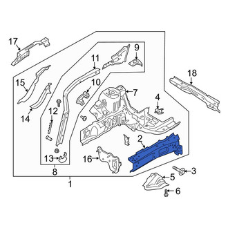 Lincoln OE - Front Right Inner Frame Side Member