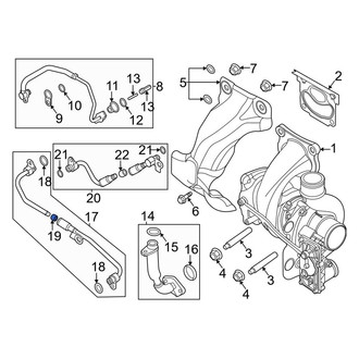 Lincoln OE - Center Turbocharger Coolant Line Gasket