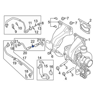 Lincoln OE - Center Turbocharger Coolant Line Gasket