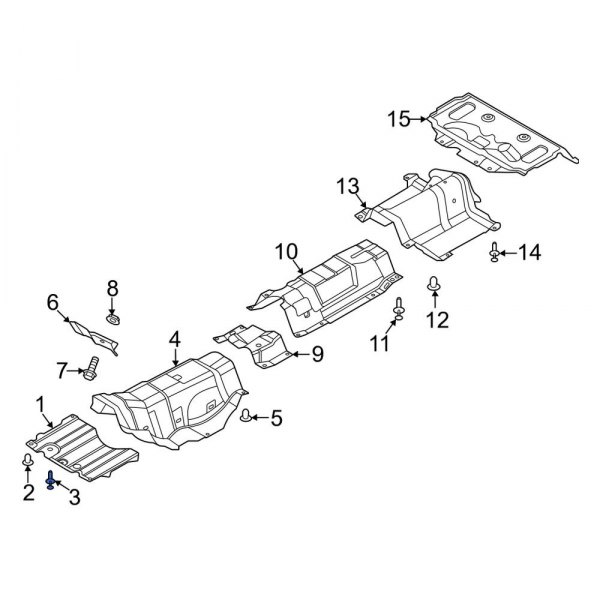 Floor Pan Heat Shield Clip