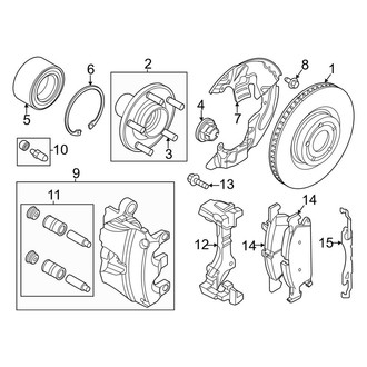 Lincoln OE - Front Suspension - Brake Components