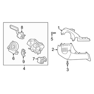 Lincoln OE - Steering Column - Shroud, Switches & Levers (Manual Tilt)