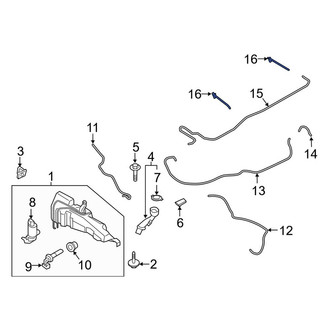 Lincoln OE - Front Windshield Washer Nozzle