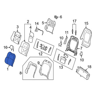 Lincoln OE - Front Right Seat Back Cushion Cover