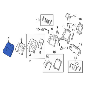 Lincoln OE - Front Left Seat Back Cushion Cover