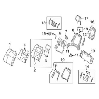 Lincoln OE - Seats & Tracks - Driver Seat Components (Seat Back)