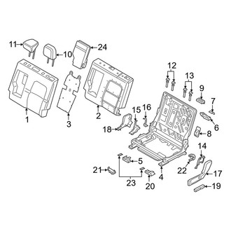 Lincoln OE - Seats & Tracks - Rear Seat Components (Seat Back, 60% Seat)