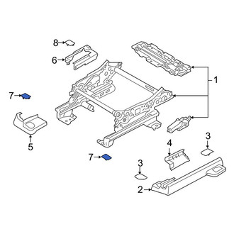 Lincoln OE - Front Right Seat Track Cover Cap