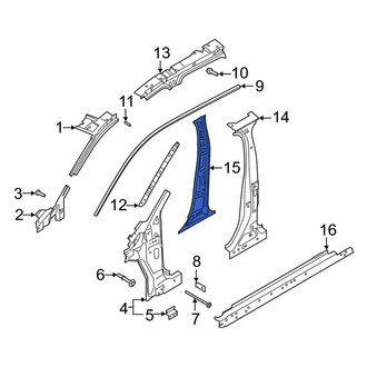 Lincoln OE - Left Body B-Pillar Reinforcement