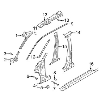 Lincoln OE - Pillars, Rocker & Floor - Center Pillar & Rocker