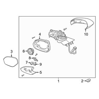 Lincoln OE - Front Door - Outside Mirrors (W/O Signal Lamp)