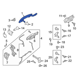Lincoln OE - Front Right Outer Exterior Door Handle