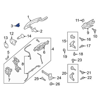 Lincoln OE - Front Right Exterior Door Handle Cover
