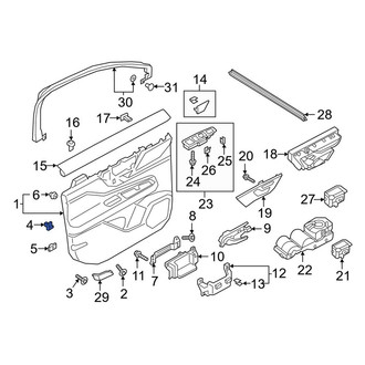 Lincoln OE - Door Interior Trim Panel Nut