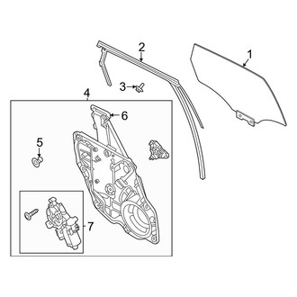 Lincoln OE - Rear Door - Glass & Hardware