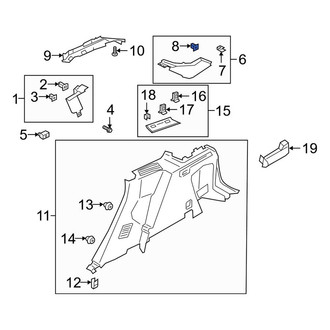 Lincoln OE - Package Tray Access Cover Clip
