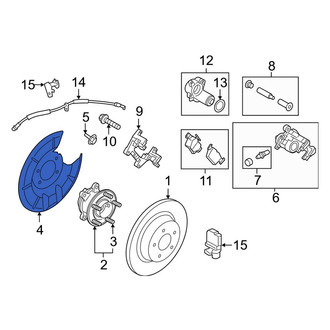 Lincoln OE - Front Right Brake Dust Shield
