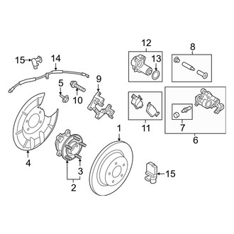 Lincoln OE - Rear Suspension - Brake Components (AWD)