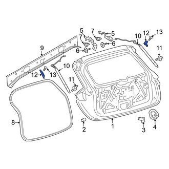 Lincoln OE - Rear Right Liftgate Support Strut Holder