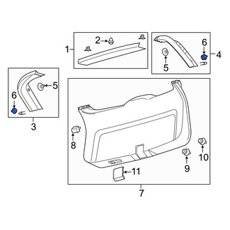Lincoln OE - Center Liftgate Trim Panel Clip