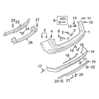 Lincoln OE - Bumper Cover Nut