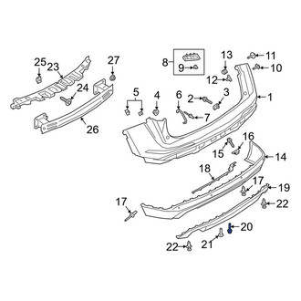 Lincoln OE - Bumper Cover Support Rail Screw