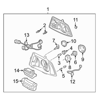 Lincoln OE - Front Lamps - Headlamp Components (High Intensity)
