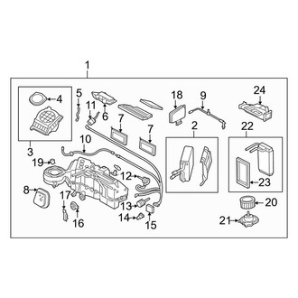 Lincoln OE - Air Conditioner & Heater - Evaporator & Heater Components (Front A/C)