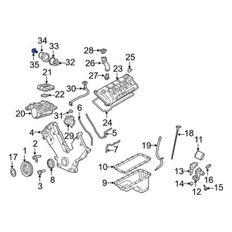 Lincoln OE - Engine Coolant Thermostat Housing Bolt