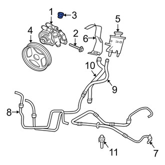 Lincoln OE - Power Steering Return Line End Fitting