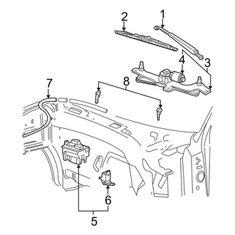 Lincoln OE - Windshield - Wiper & Washer Components (Base)