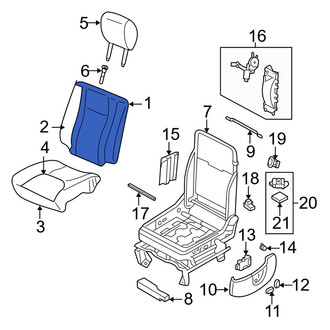 Lincoln OE - Front Seat Back Cushion Cover