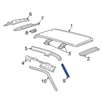 Lincoln OE - Left Roof Drip Molding