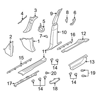 Lincoln OE - Pillars, Rocker & Floor - Interior Trim