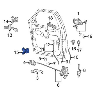 Lincoln OE - Front Left Lower Door Hinge