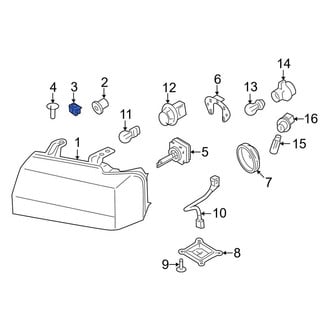 Lincoln OE - Headlight Mounting Nut
