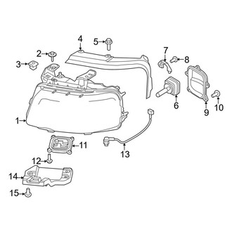 Lincoln OE - Front Lamps - Headlamp Components