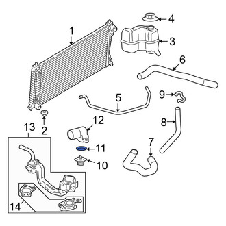 Lincoln OE - Left Engine Coolant Thermostat Housing Gasket