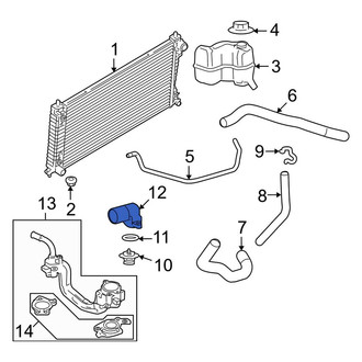 Lincoln OE - Upper Engine Coolant Thermostat Housing