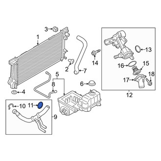Lincoln OE - Radiator Coolant Hose Seal