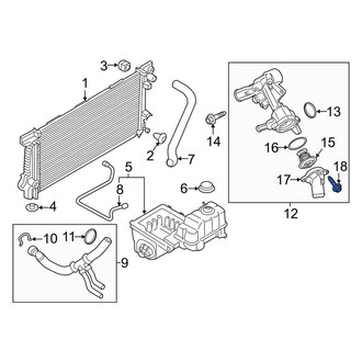 Lincoln OE - Engine Coolant Thermostat Housing Bolt